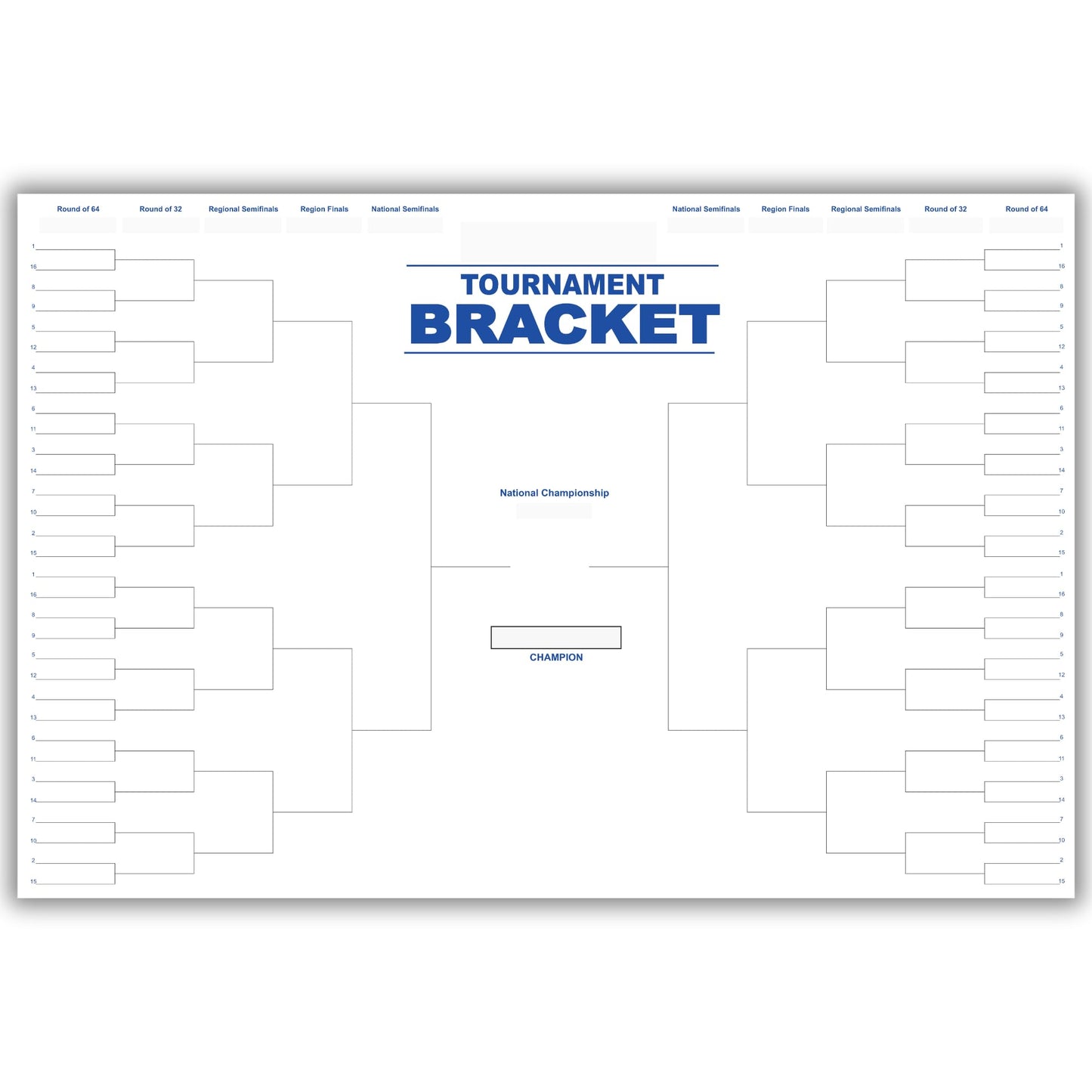 Copy King March Basketball Reusable Dry Erase Bracket Poster