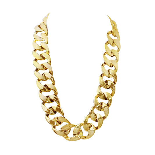 Markeny Men's Chunky Necklace, Rapper Fake Gold Chain 90s