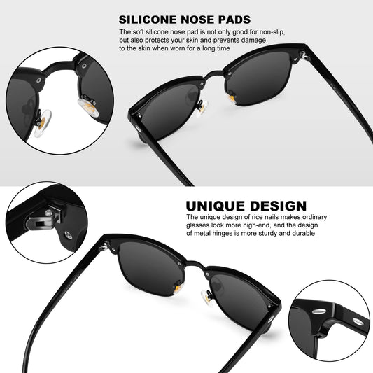 4 PACK Classic Polarized Sunglasses for Men