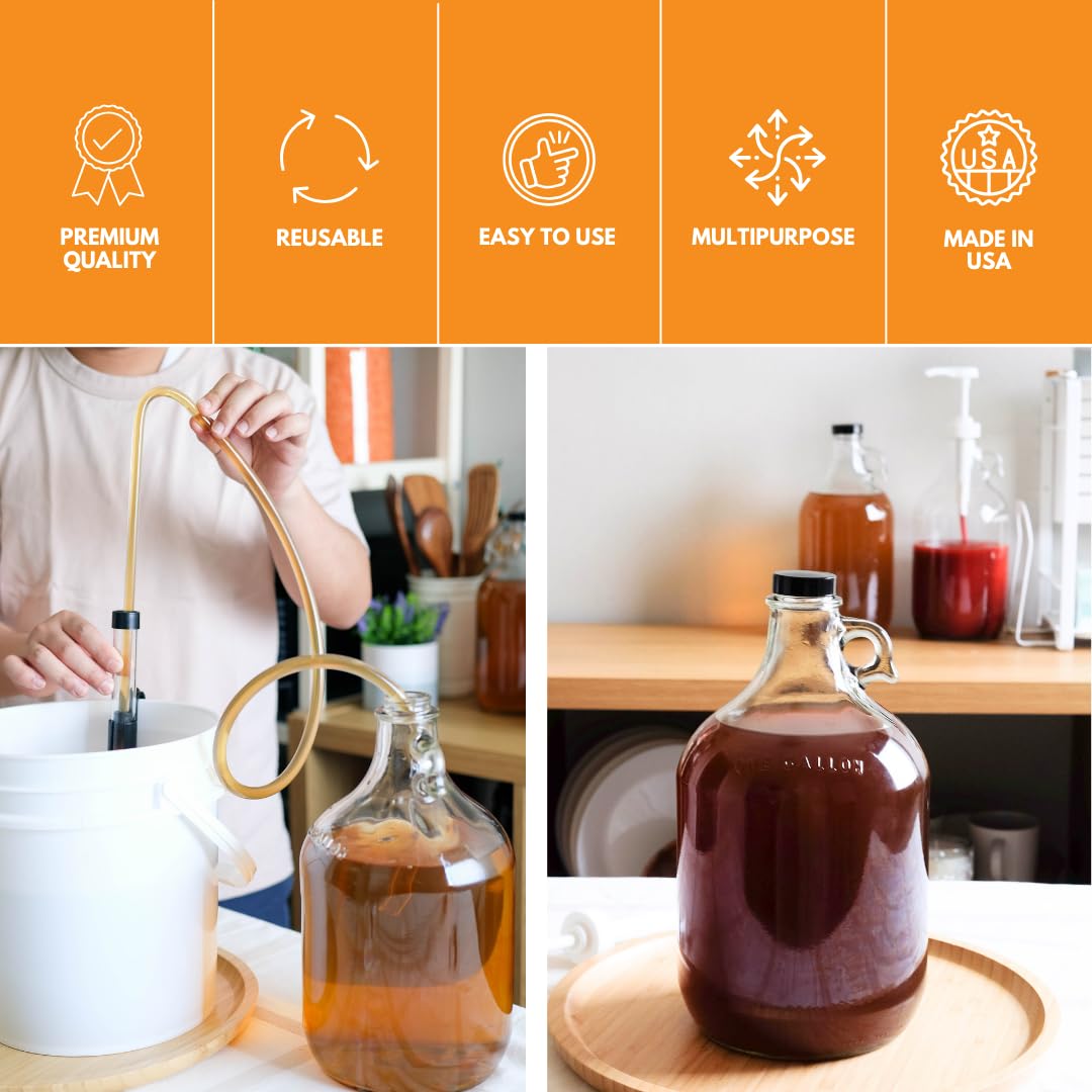 Fastrack 4-Pack 1 Gallon Glass Jug Set w/ Polyseal