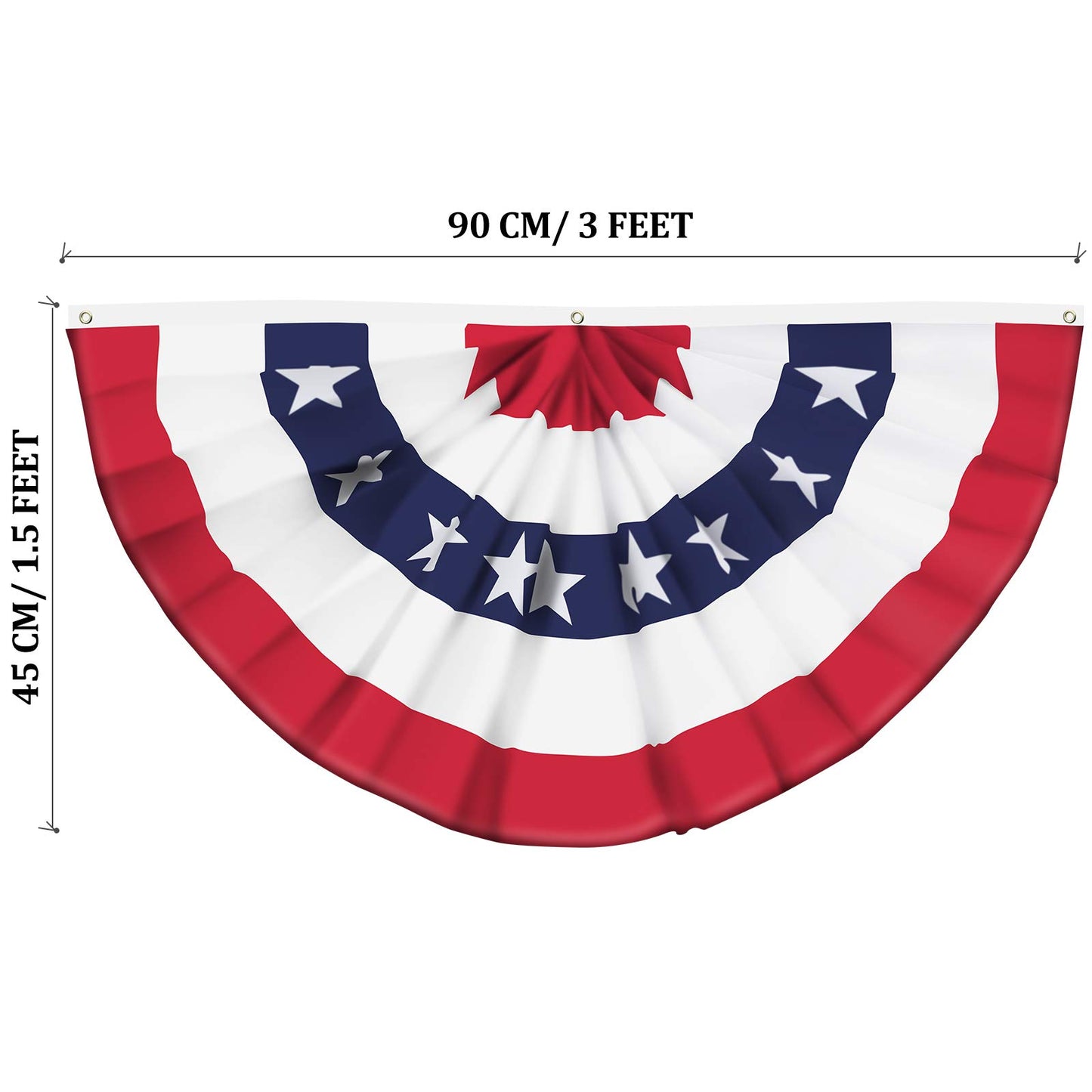 American Flag Bunting Patriotic Pleated Fan Flag USA Flags