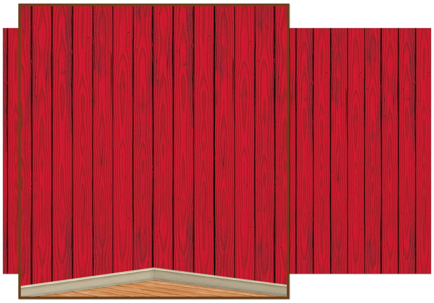 Red Barn Siding Backdrop Party Accessory