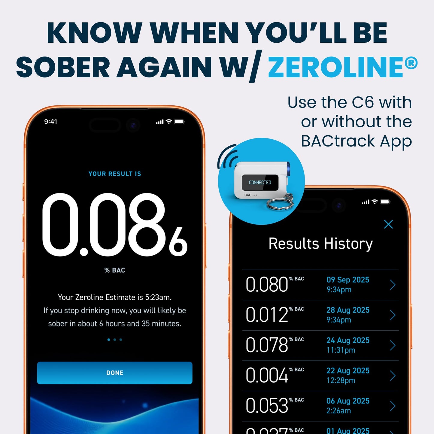 BACtrack C6 Keychain Breathalyzer