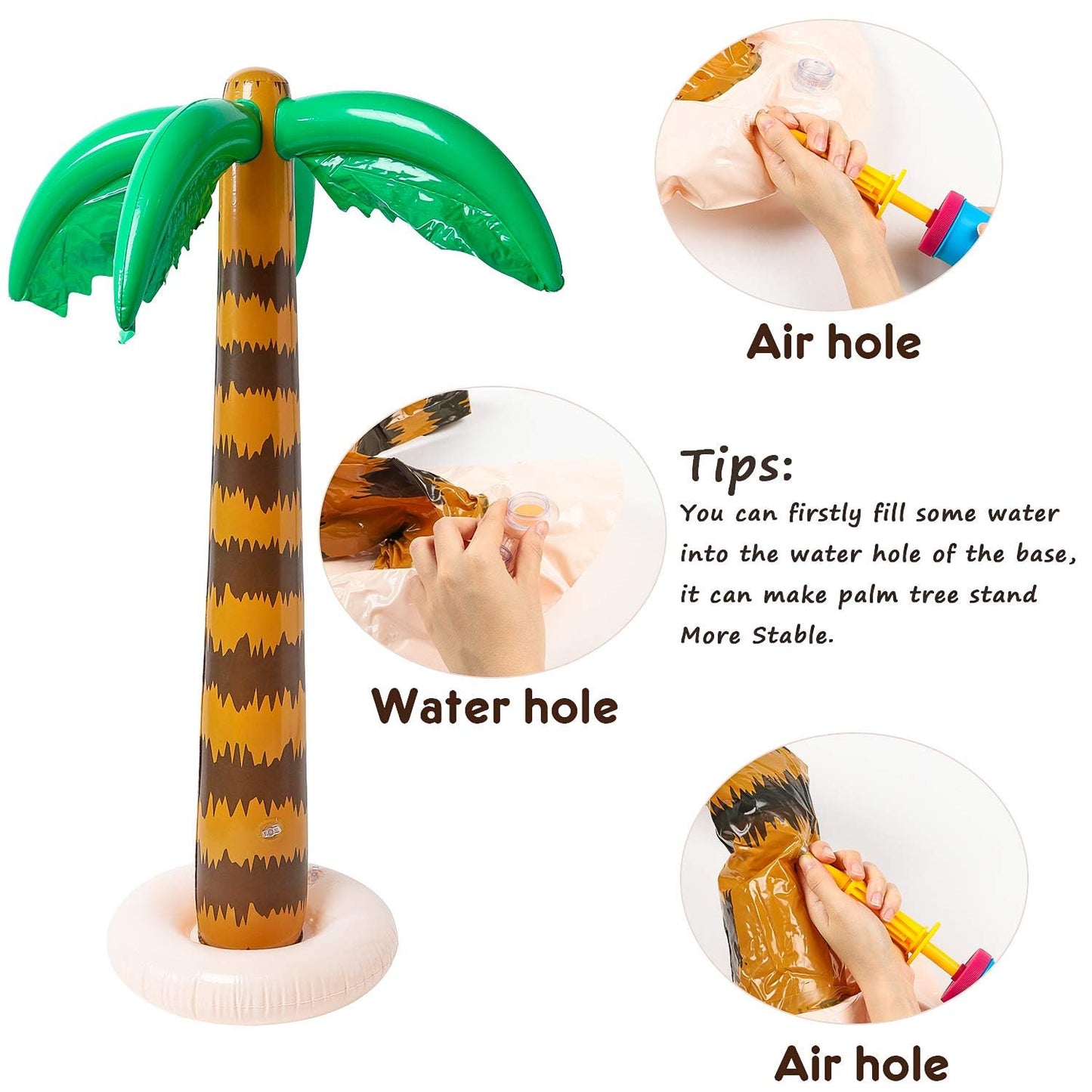 10 Pcs Inflatable Palm Tree Flamingo Banana
