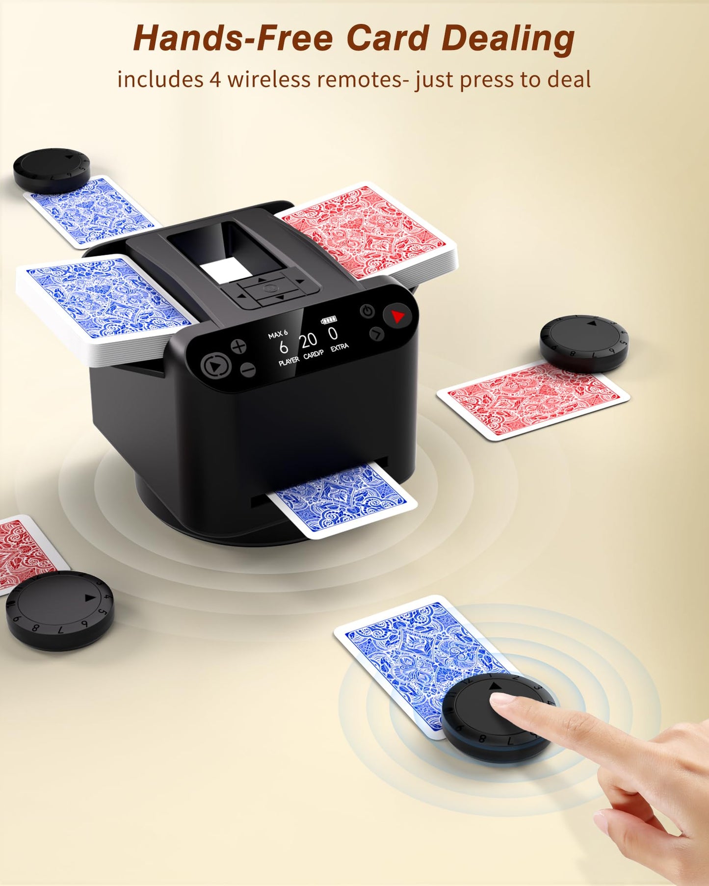 2-in-1 Automatic Card Shuffler and Dealer Machine