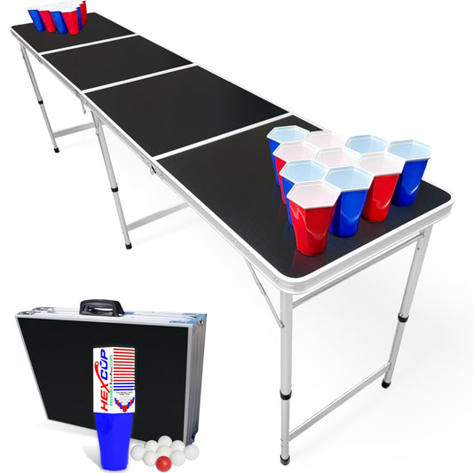 8-Foot Folding Party Table w/Free Set of HEXCUPs &