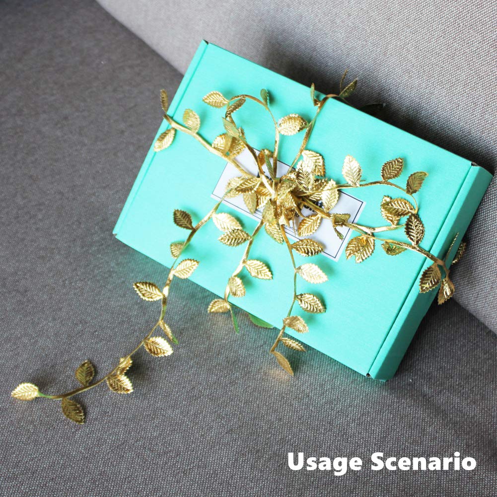 Gold Leaves Leaf Ribbon Trim Rope