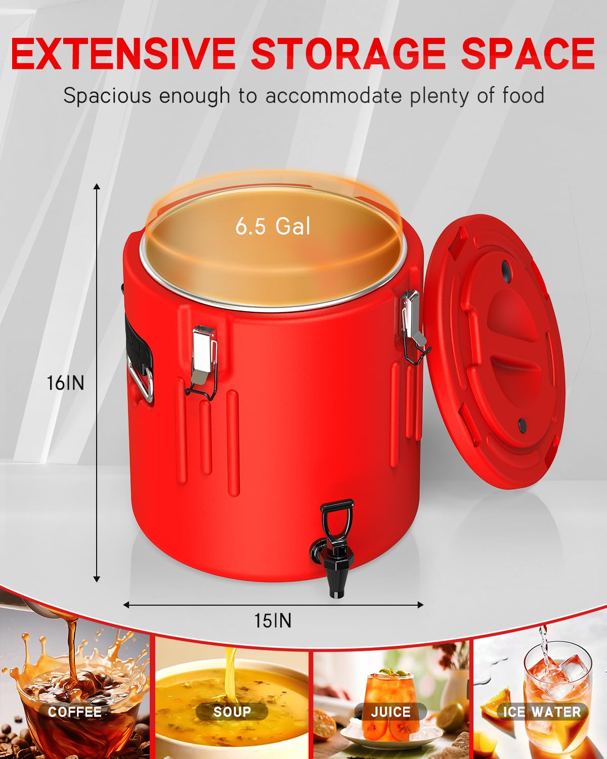 Insulated Beverage Dispenser 5 Gallon, Hot Drink Dispenser