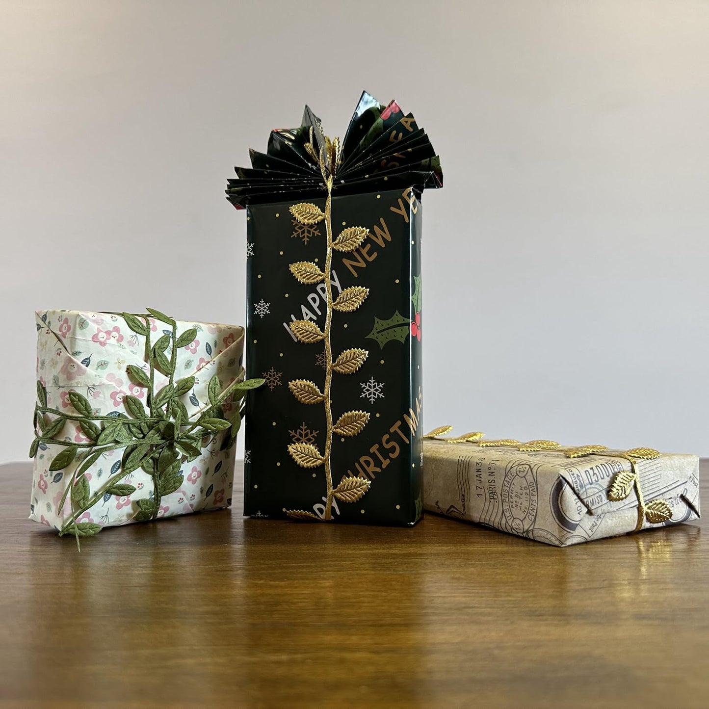 Gold Leaves Leaf Ribbon Trim Rope