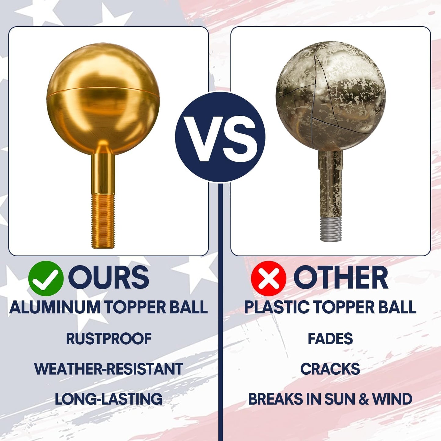 25FT Telescoping Heavy Duty Flag Pole, Extra Thick