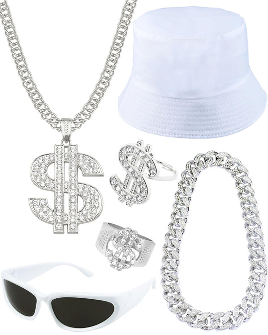 6Pack 90s 80s Hip Hop Costumes Kit