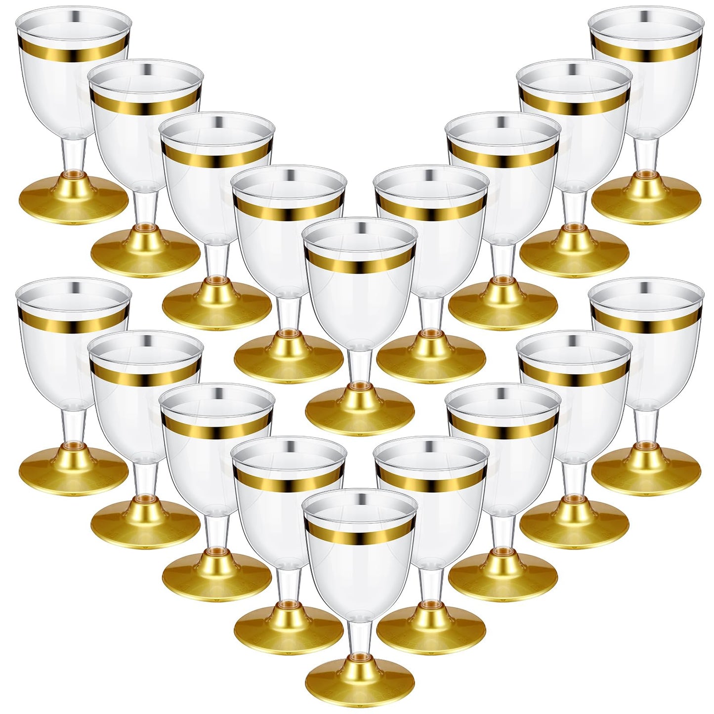 Didaey 48 Pcs Disposable Plastic Wine Glasses 6 oz