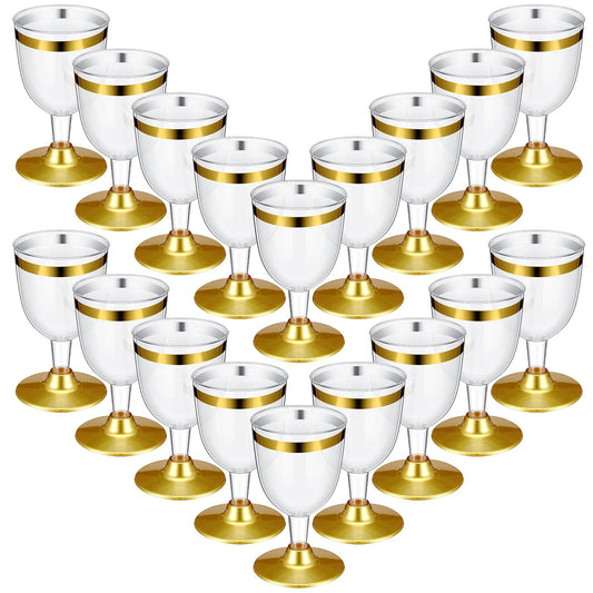 Didaey 48 Pcs Disposable Plastic Wine Glasses 6 oz