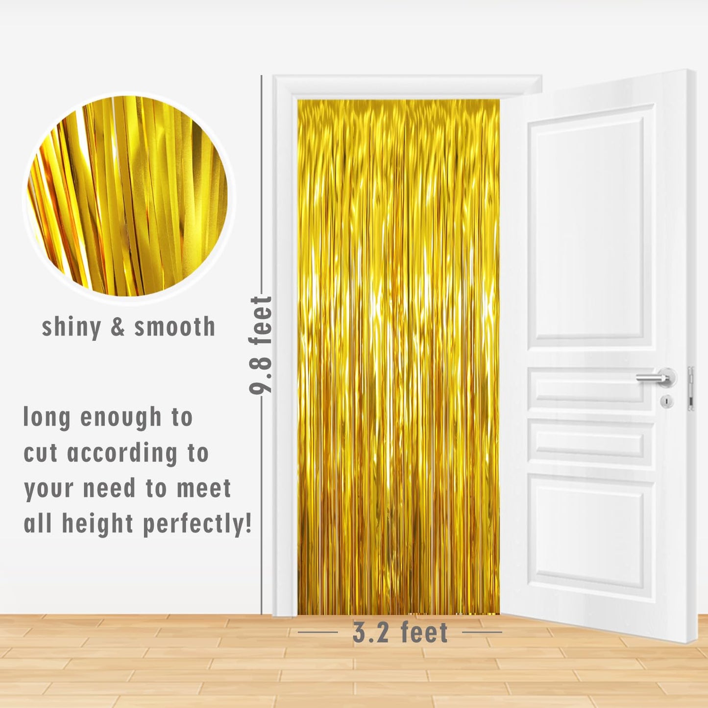 3.2 ft x 9.8 ft Metallic Tinsel Foil 1 Pack