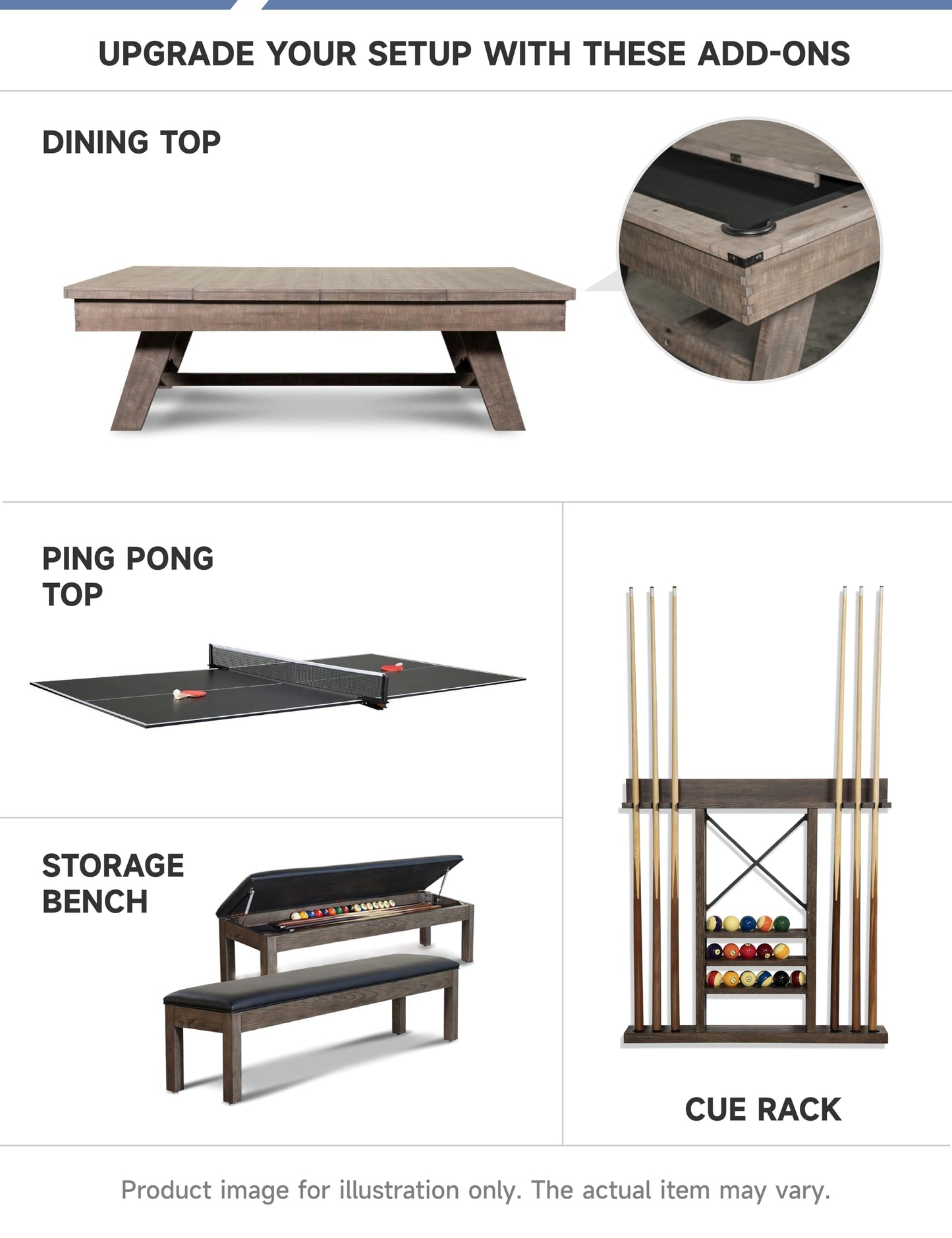 Empire USA Ironwood Slate Pool Table W/Premium Billiards Accessories