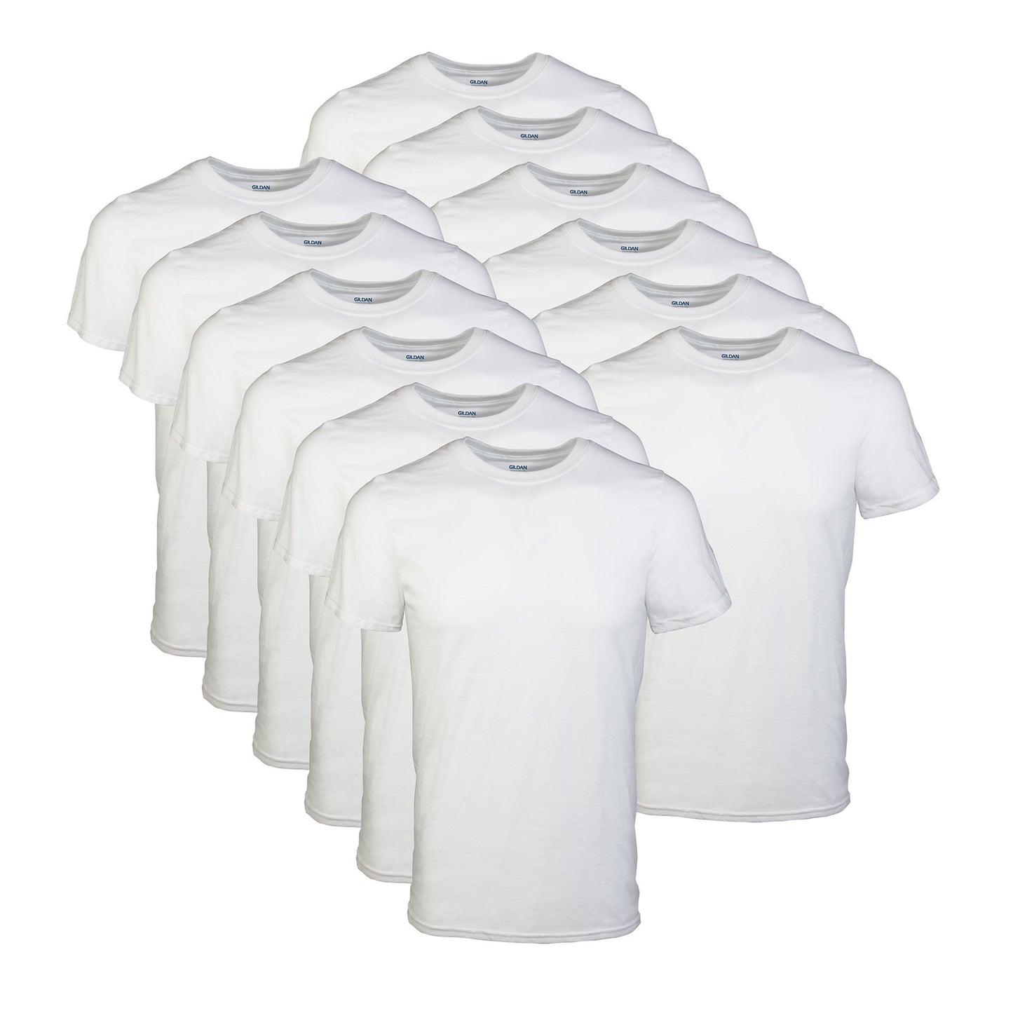 Gildan Men's Crew T-Shirts, Multipack, Style G1100, White , 12-Pack