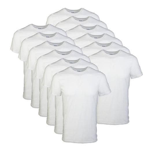 Gildan Men's Crew T-Shirts, Multipack, Style G1100, White , 12-Pack