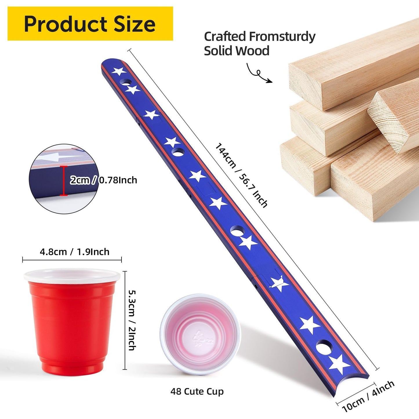 Neoflavie 5 Ft Shot Board 4 Person Shot Ski