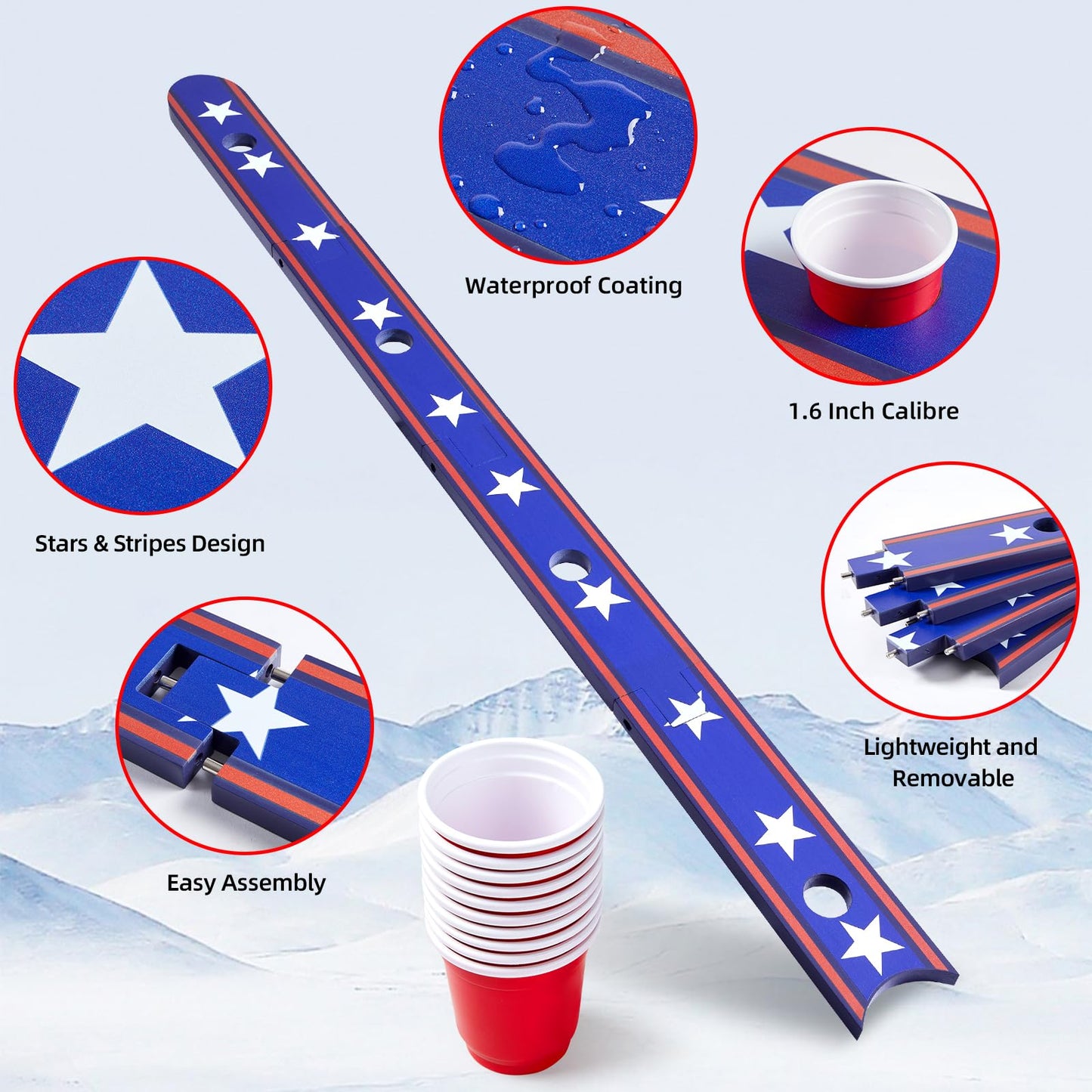 Neoflavie 5 Ft Shot Board 4 Person Shot Ski