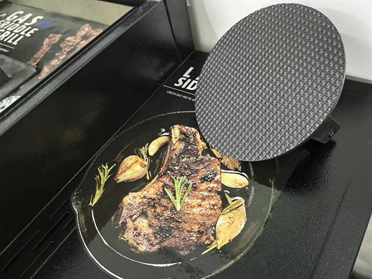 Firsgrill Burger Press 7.08" Round & 8.3”X4.3”Rectangle Heavy-Duty Cast