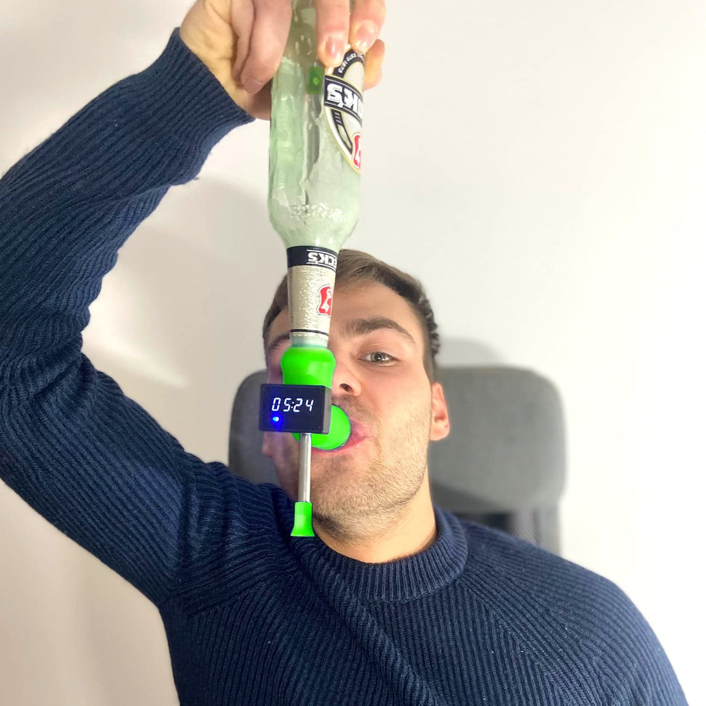 Chug Buddy Beer Snorkel with Timer, Beer Bong, Shotgun