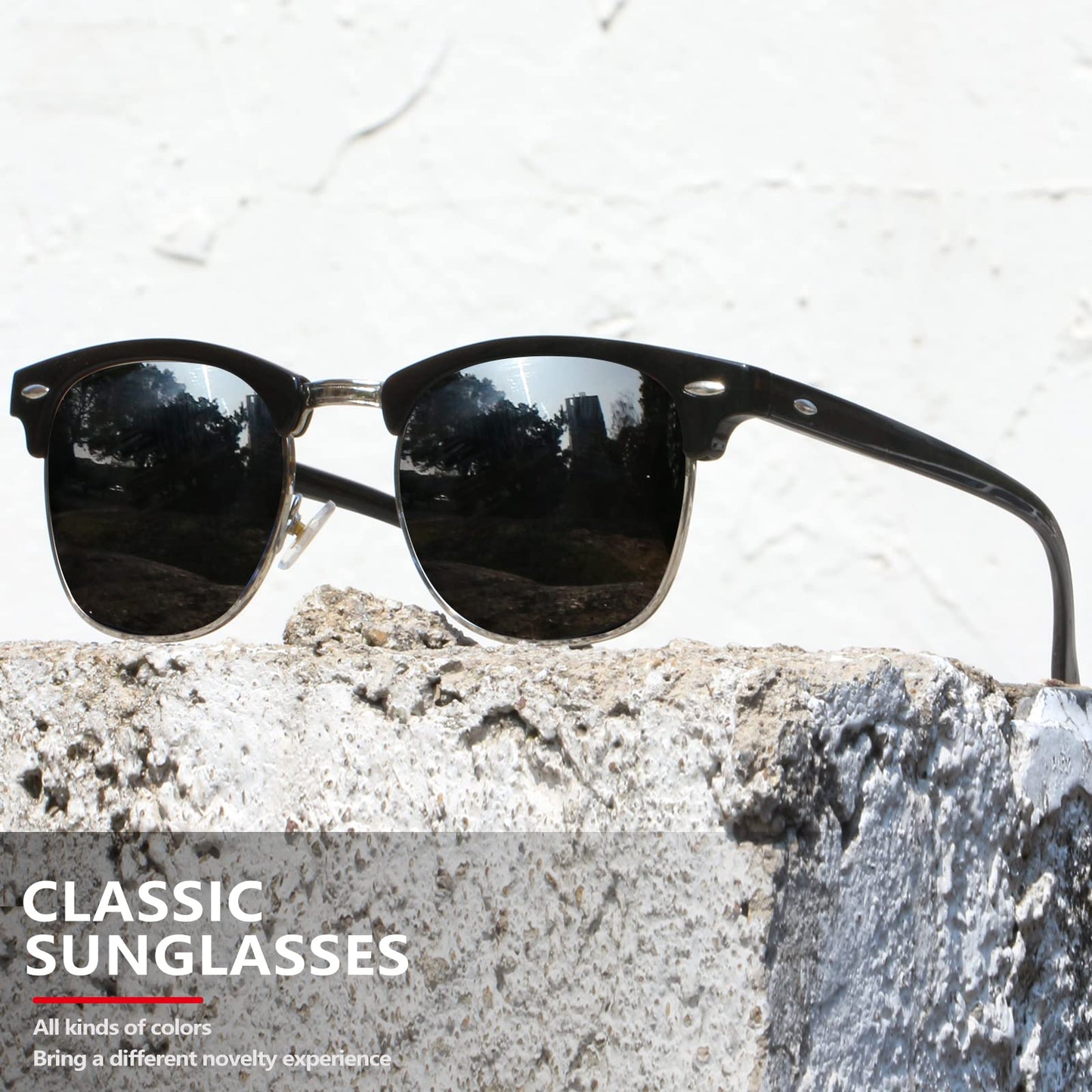 4 PACK Classic Polarized Sunglasses for Men