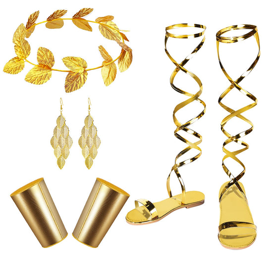 7 Pcs Halloween Greek Goddess Costume Accessories Set