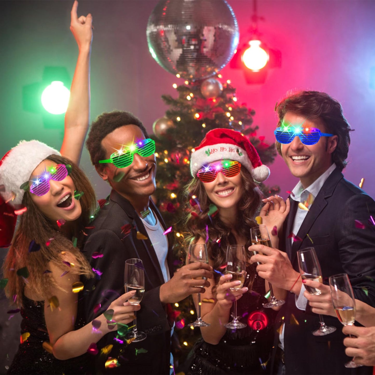 84 PCS LED Glasses, 5 Colors Light Up