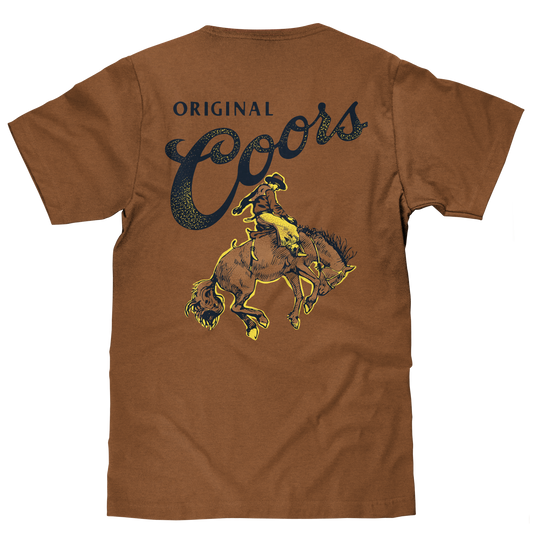 Coors Original Rodeo Cowboy Front/Back T-Shirt - Brown Sugar
