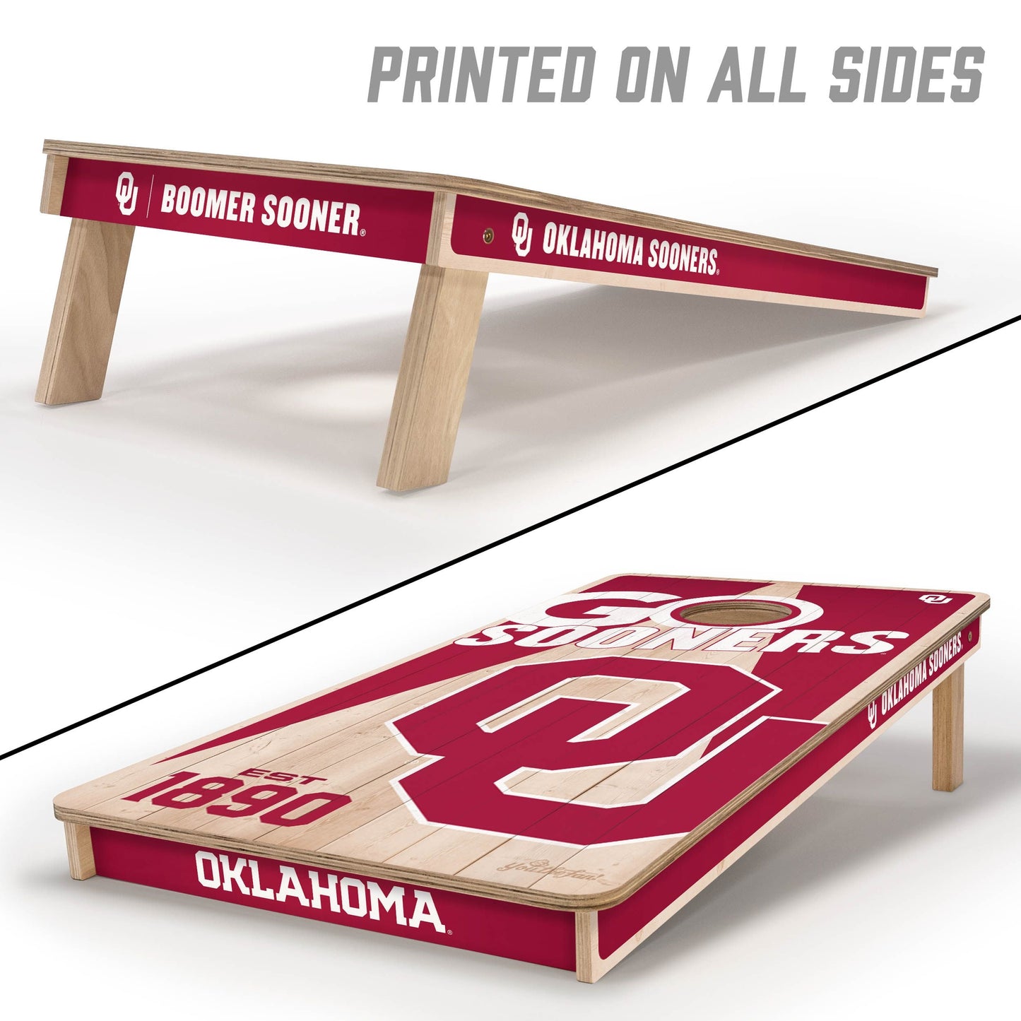 Oklahoma Sooners 2x4 Pro Cornhole Boards