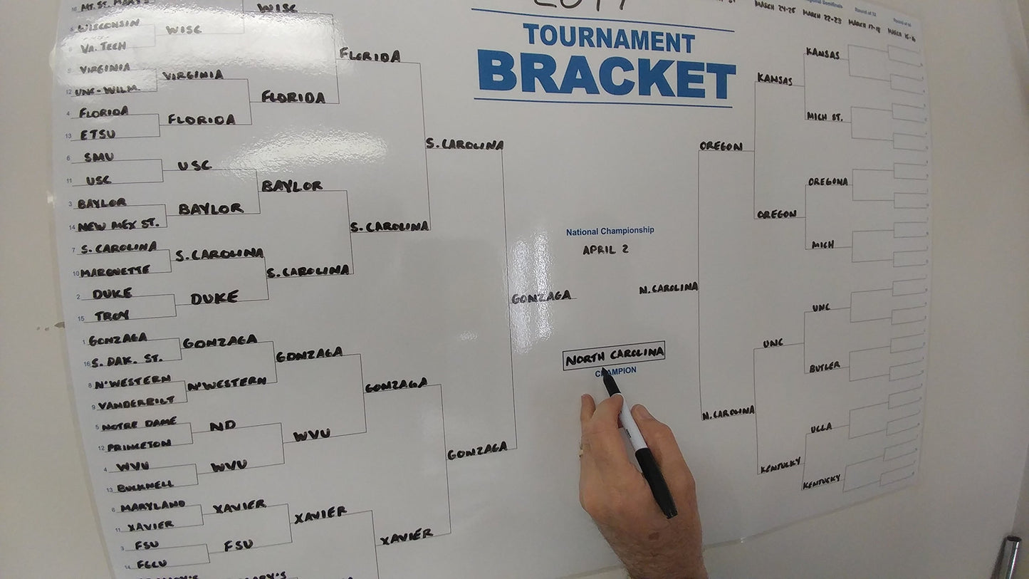 Copy King March Basketball Reusable Dry Erase Bracket Poster
