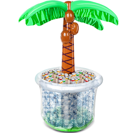 60" Inflatable Palm Tree Cooler, Beach Theme Decor