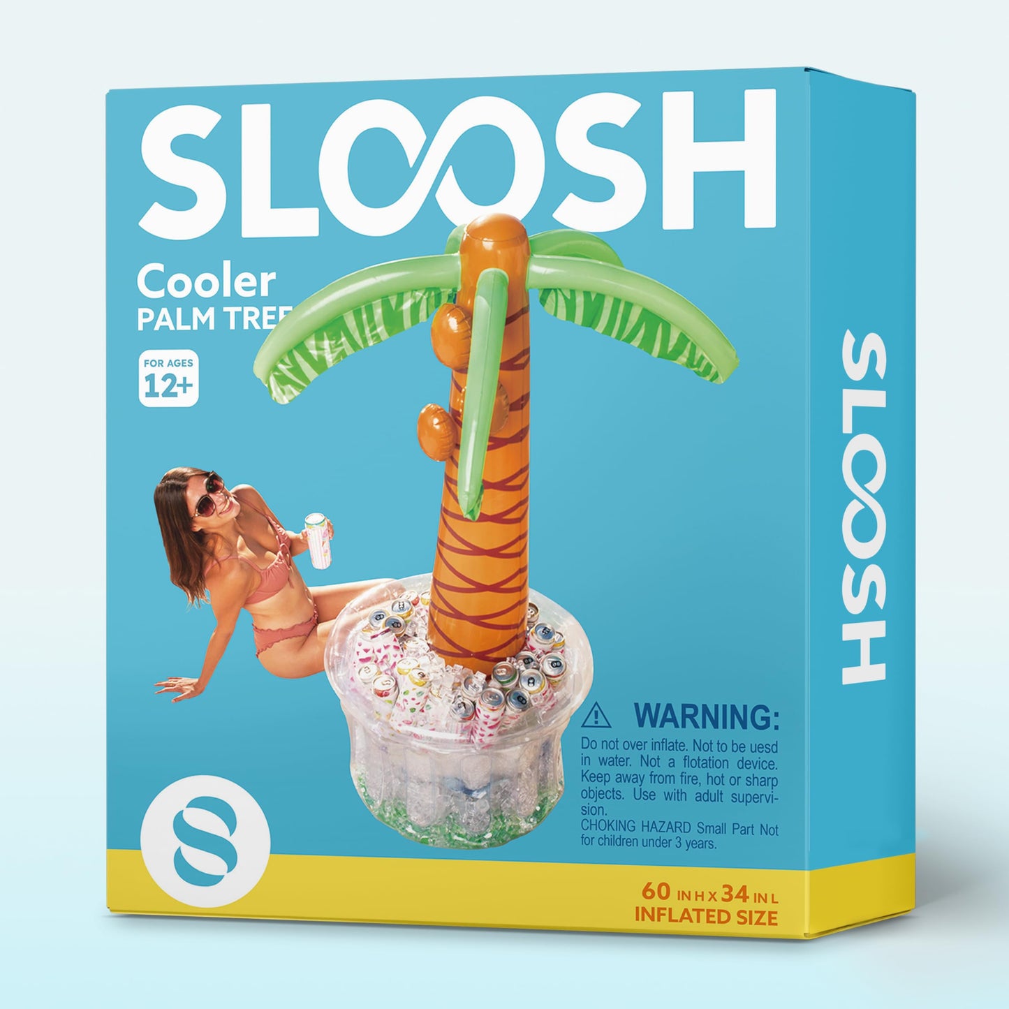 60" Inflatable Palm Tree Cooler, Beach Theme Decor