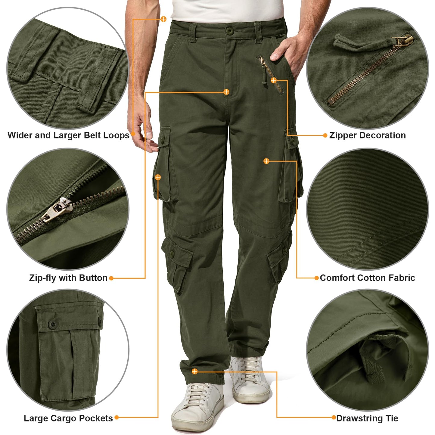 Men's BDU Casual Military Pants, Tactical Wild Army Combat