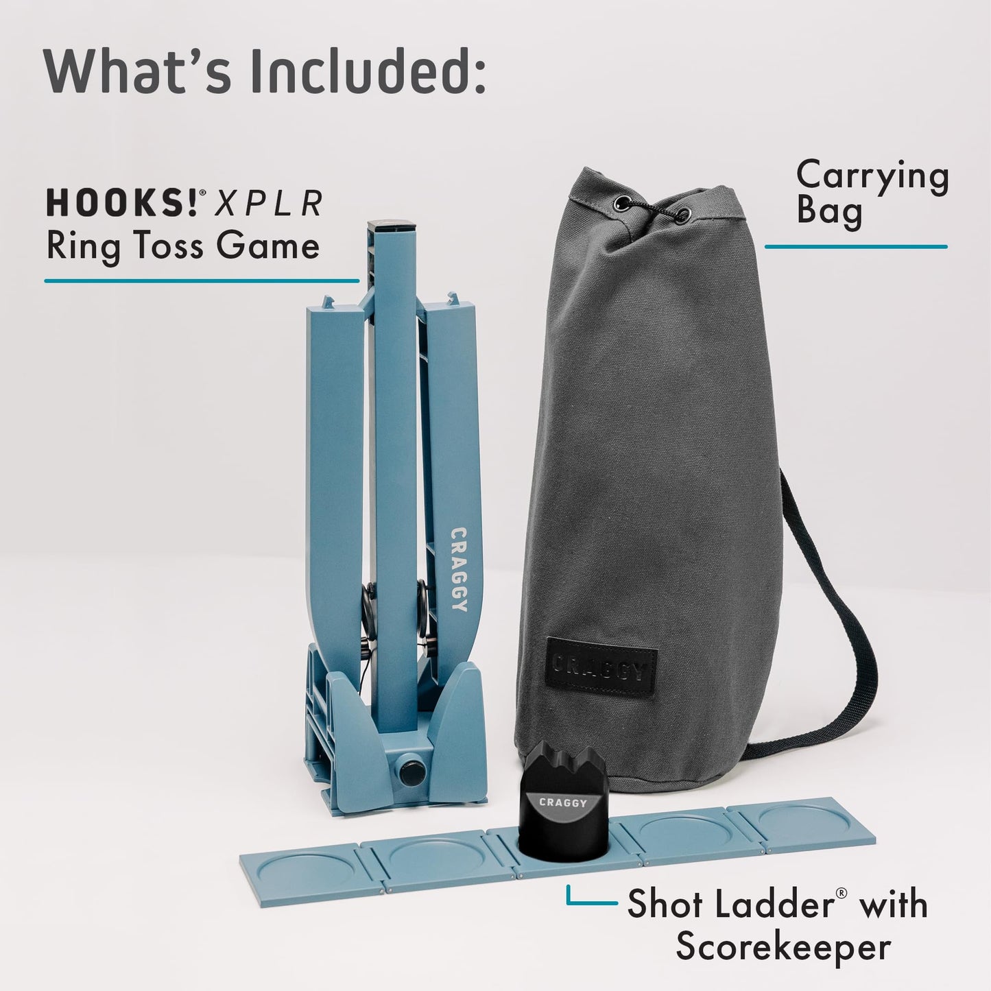 Craggy Games Ring Toss & Shot Ladder Game Hooks