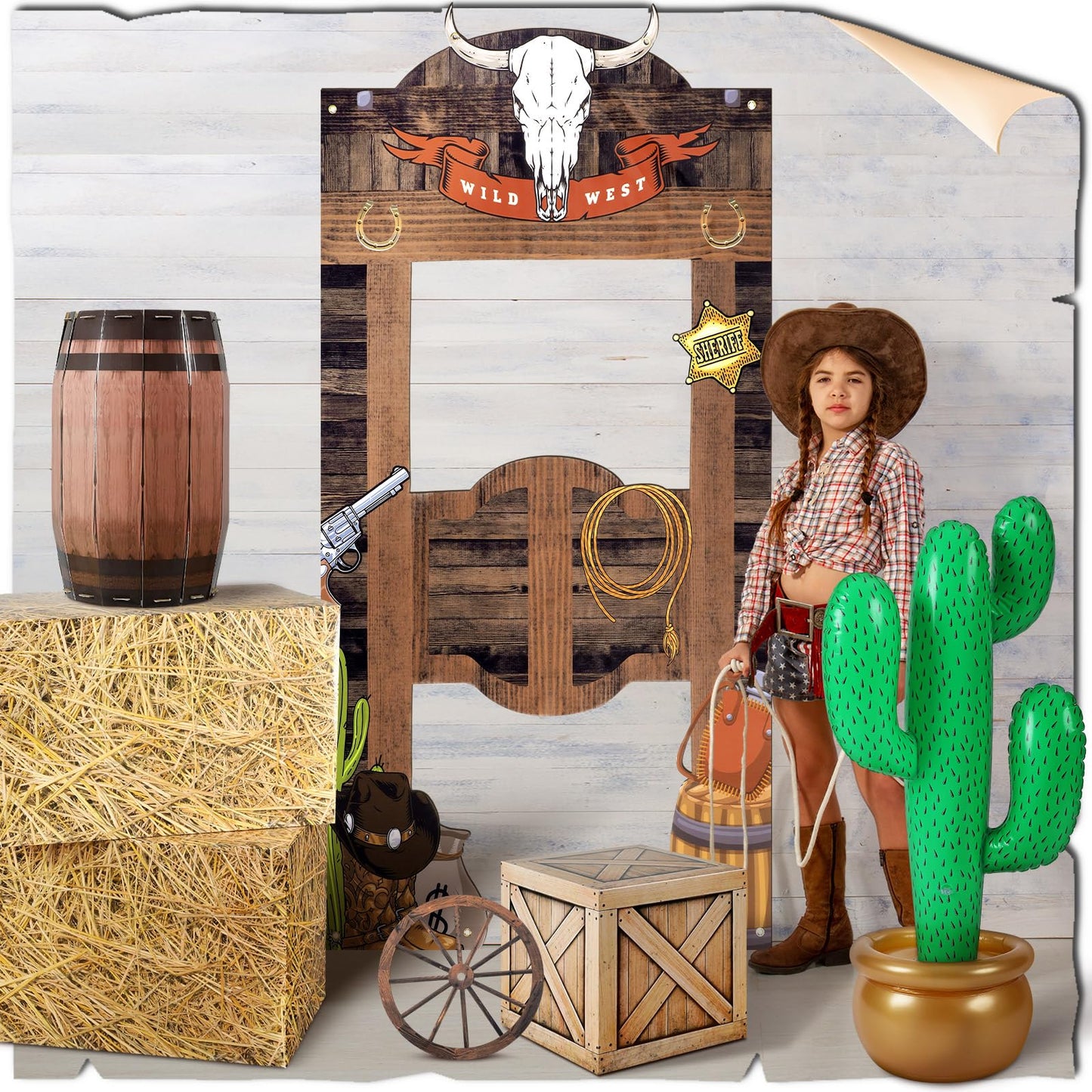 7 Pcs Western Cowboy Rodeo Party Supplies Decoration