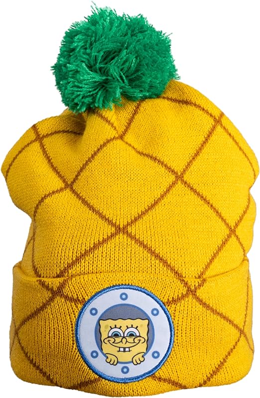 Spongebob Squarepants Pineapple Pom Cuffed Beanie Hat