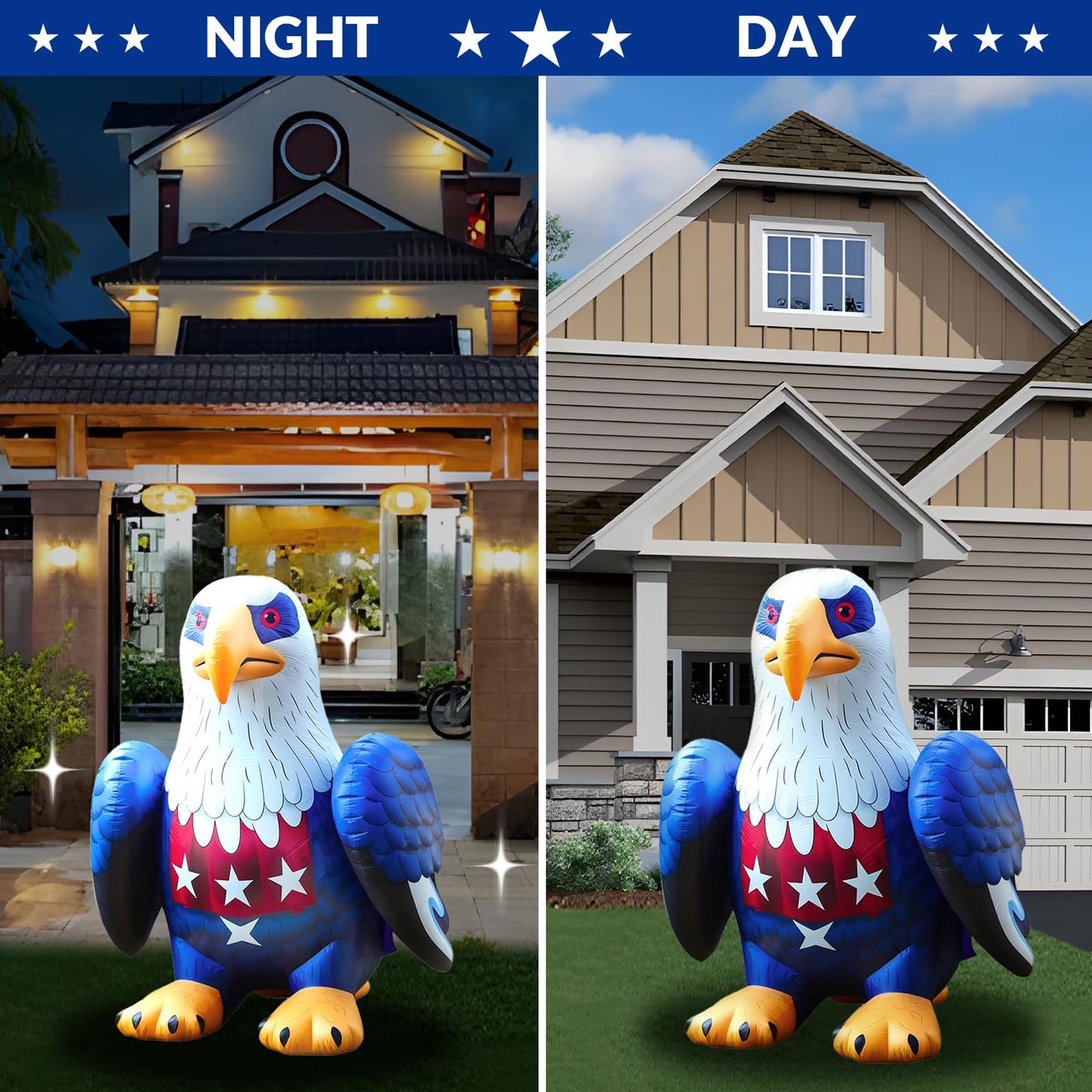 Patriotic Inflatable 5.7FT Bald Eagle 4th of July Inflatable