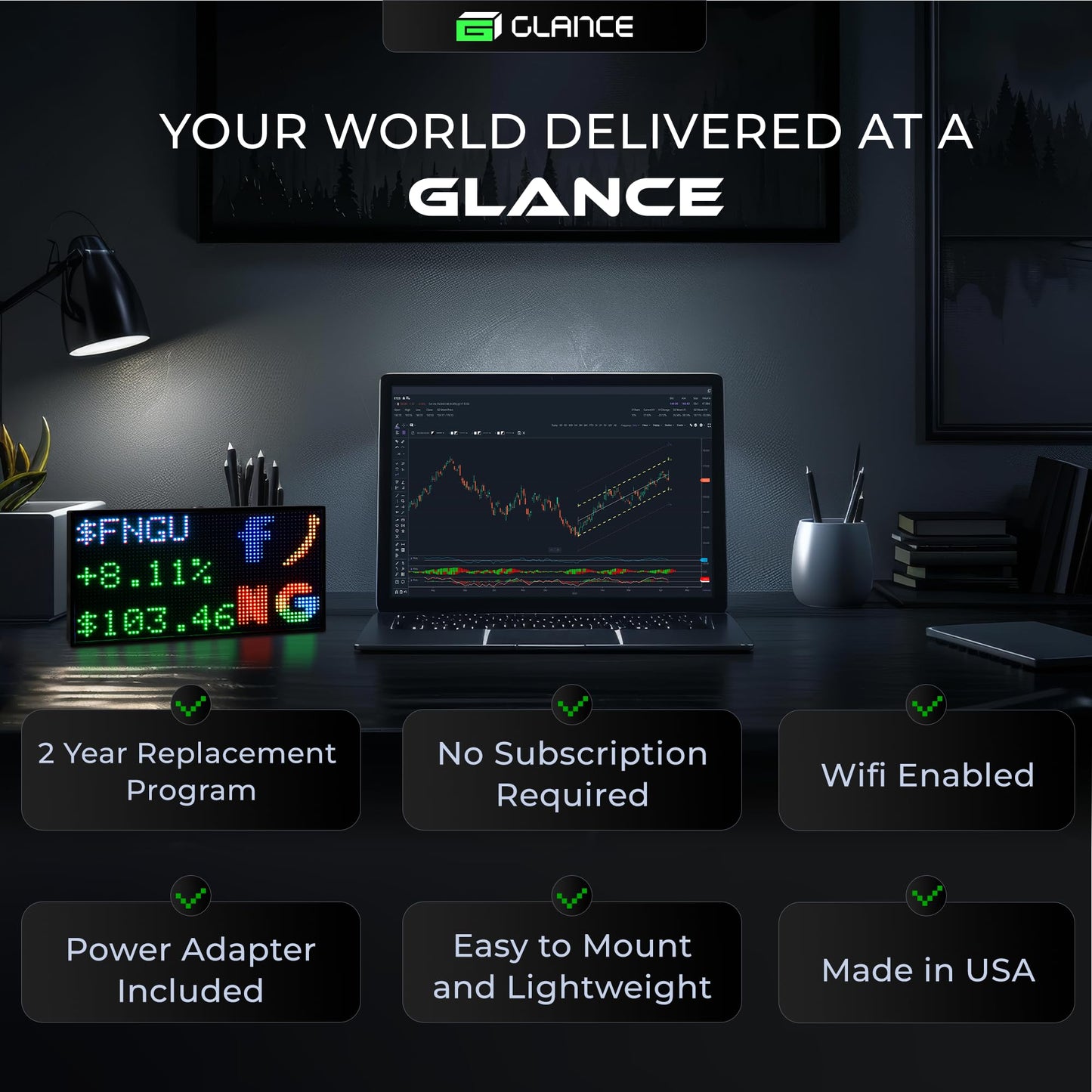 Glance LED Ticker