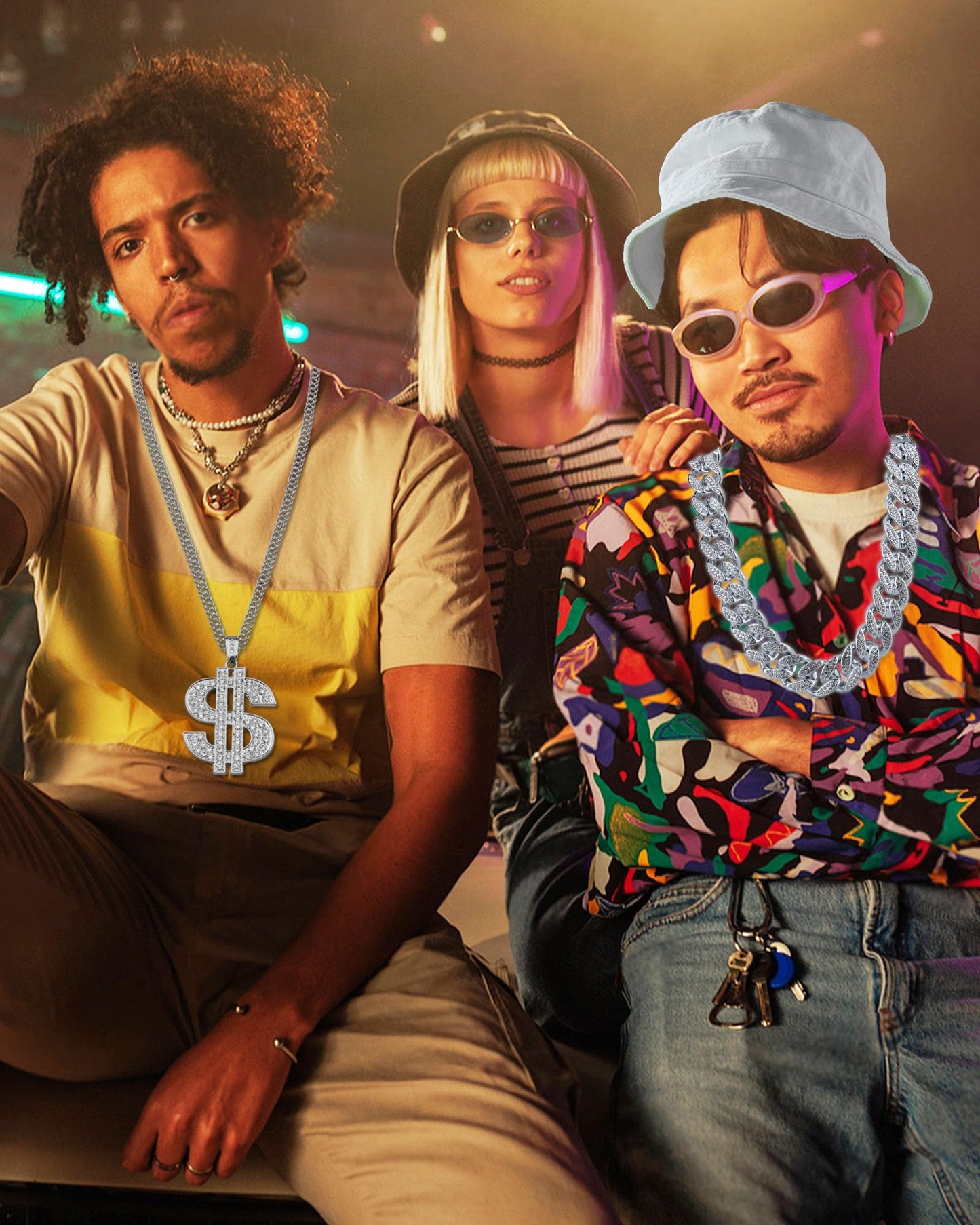 6Pack 90s 80s Hip Hop Costumes Kit