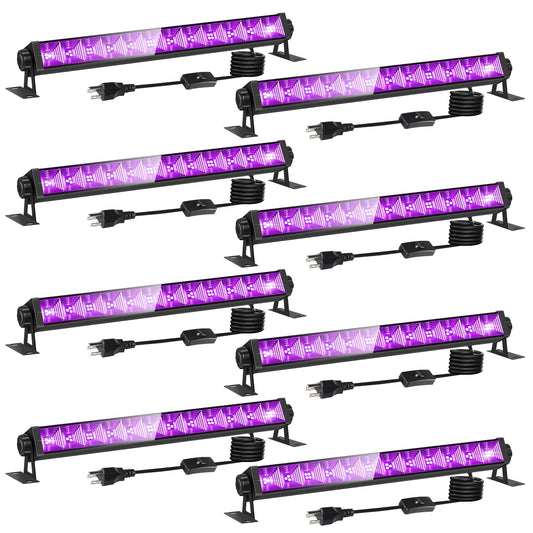 8 Pack 40W LED Black Light Bar, Black Lights