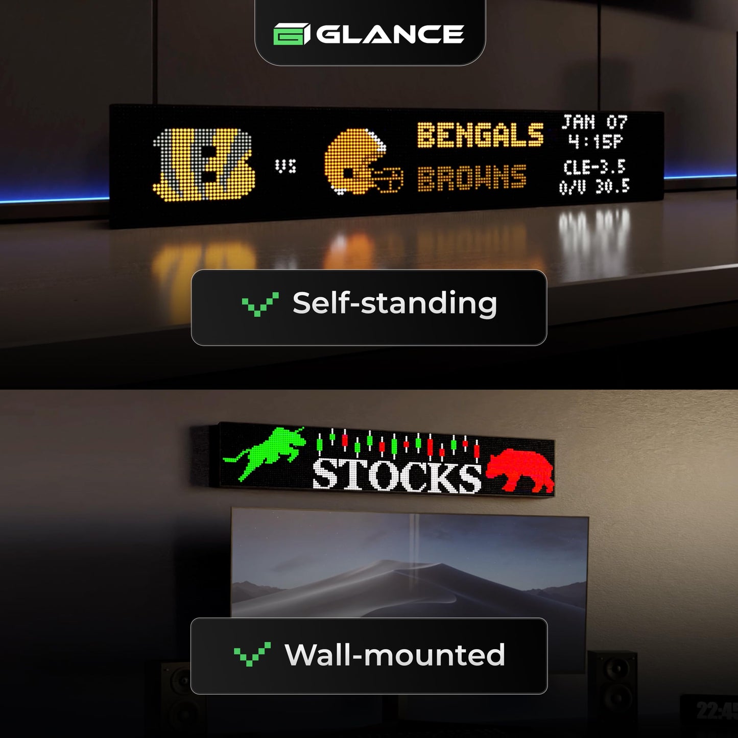 Glance Scroll led ticker