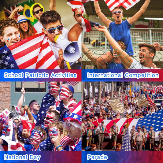 Red White Blue Face Body Paint with Setting