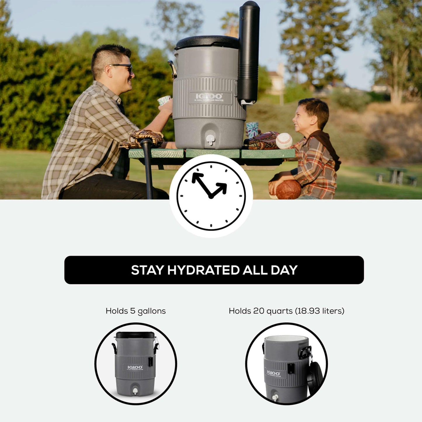 Igloo 5 Gallon Portable Sports Cooler Water Beverage Dispenser