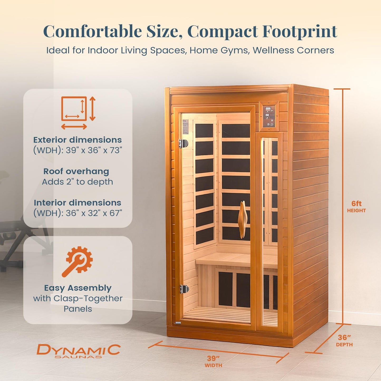 Dynamic Saunas Barcelona 1- to 2-Person Low EMF FAR speaker