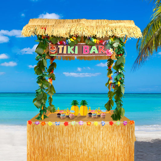 50PCS Tiki Bar Hut Kit, Tiki Hut Decoration