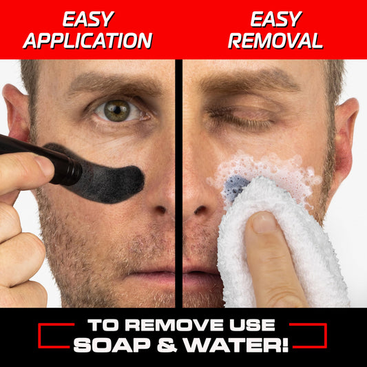 GoSports Anti Glare Eye Black Sports Stick for Football, 2 Pack