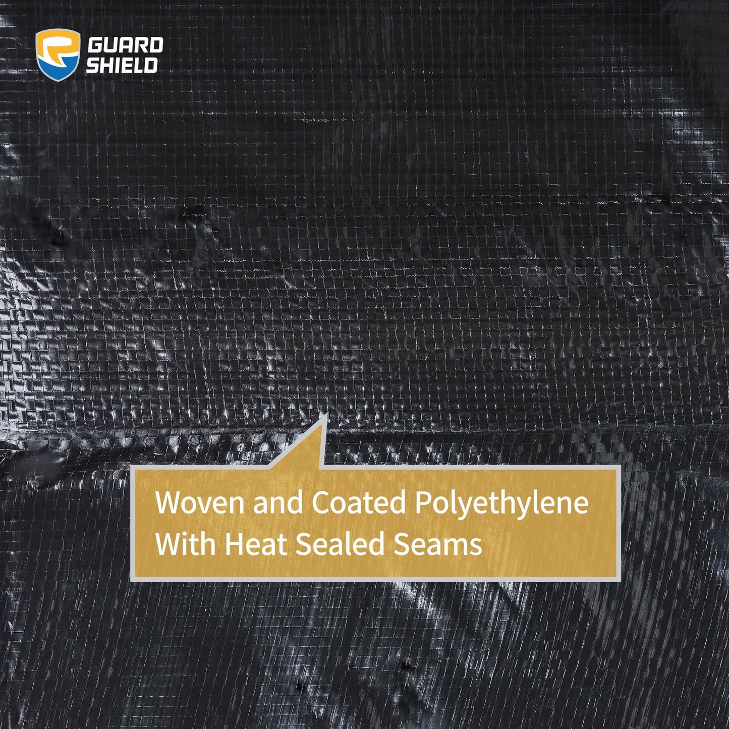 GUARD SHIELD Black Tarp 10x20 Feet Waterproof Tarps Lightweight