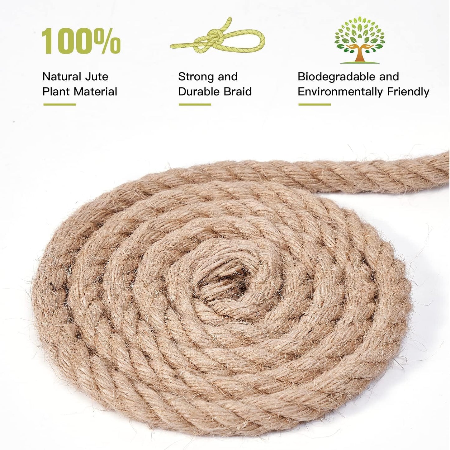 Jute Rope 1/2 Inch 200 Feet Hemp Rope