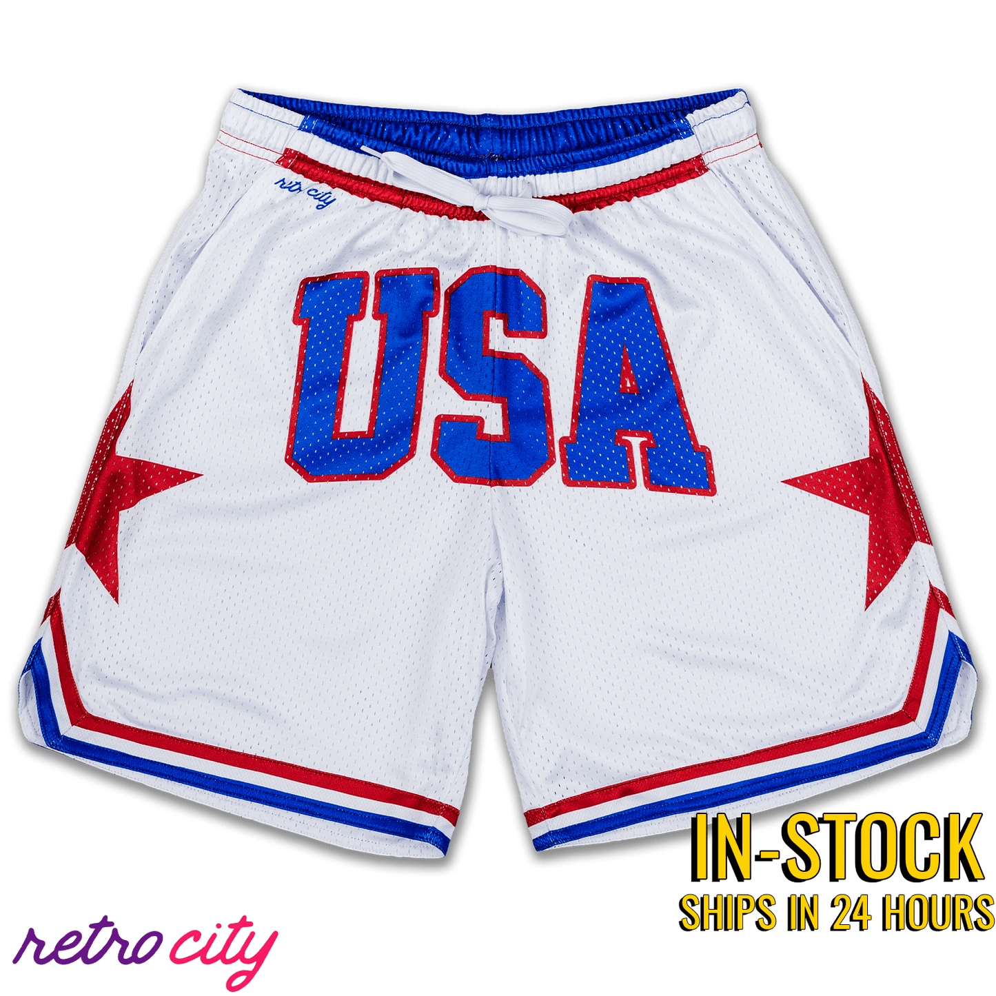 USA Miracle On Ice Retro Mesh Shorts *IN-STOCK*